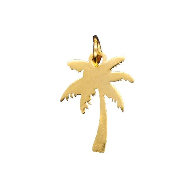 Bedel palmboom 18K goud 17x13mm-bedels-Kraaltjes van Renate