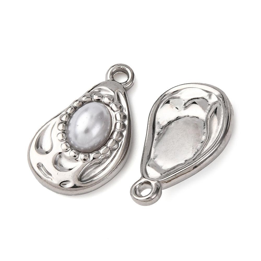 Bedel pearl RVS zilver 22,5mm - per stuk-bedels-Kraaltjes van Renate