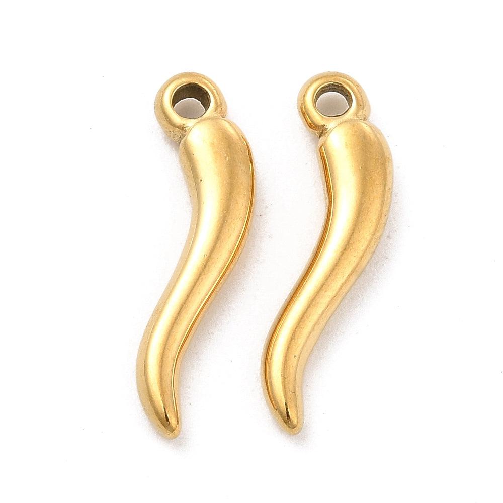 Bedel peper 18K goud 20x6mm-bedels-Kraaltjes van Renate