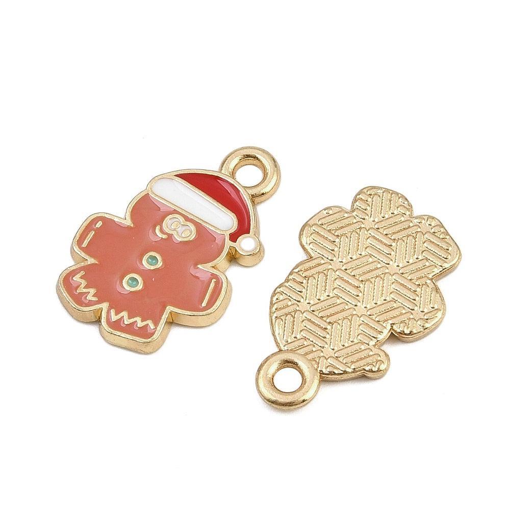 Bedel peperkoekmannetje goudkleurig 18mm - per stuk-bedels-Kraaltjes van Renate