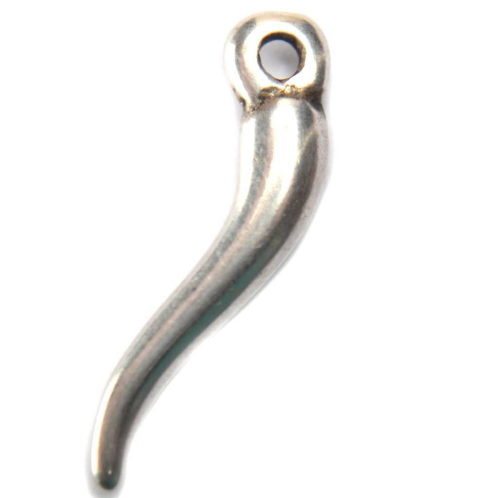 Bedel pepertje metaal zilver DQ 25mm-Kraaltjes van Renate