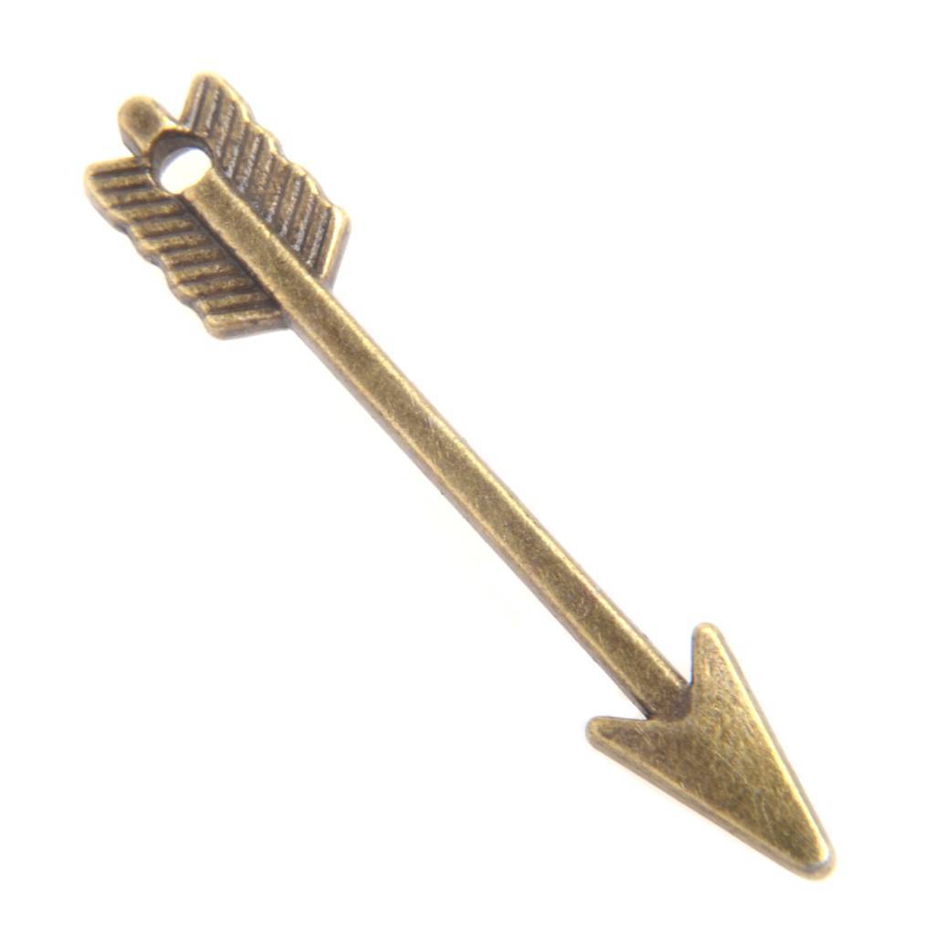 Bedel pijl Brons 30x5mm - 5 stuks-Kraaltjes van Renate