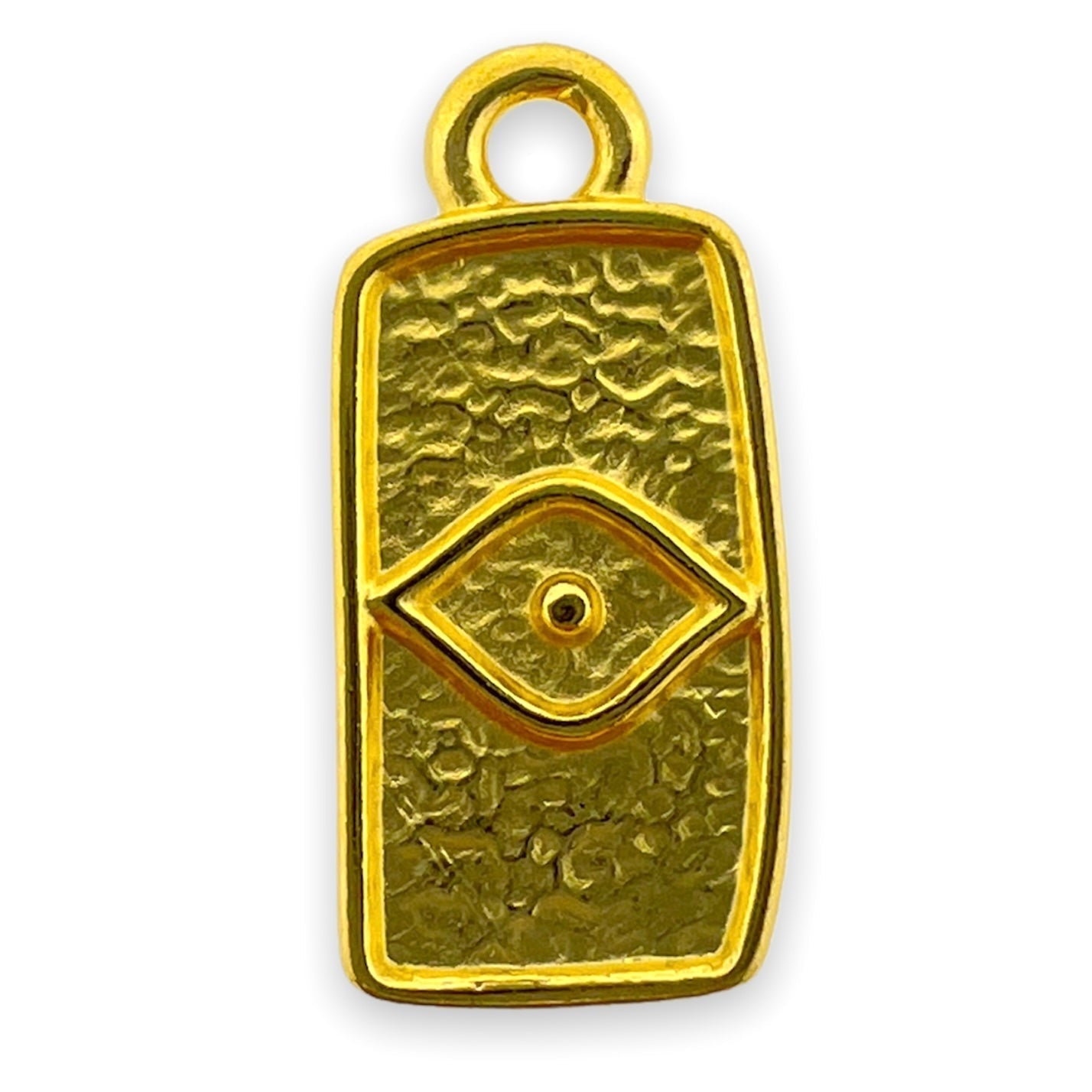 Bedel rechthoek eye Goud 24K DQ 7x16mm-bedels-Kraaltjes van Renate