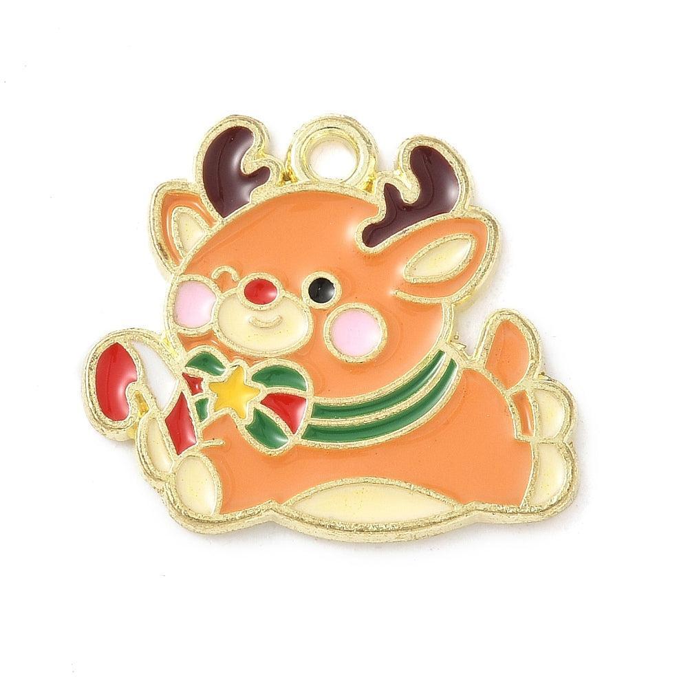 Bedel rendier goudkleurig 21mm - per stuk-bedels-Kraaltjes van Renate