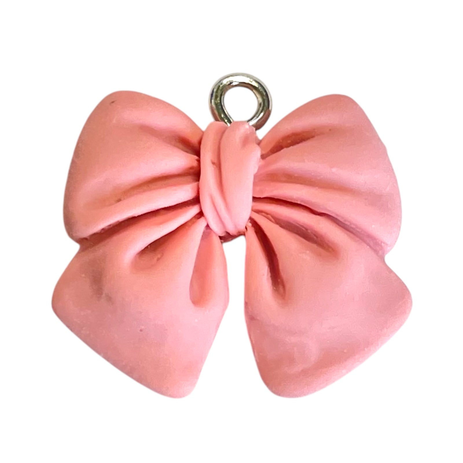 Bedel resin strik oud roze zilver- per stuk-bedels-Kraaltjes van Renate