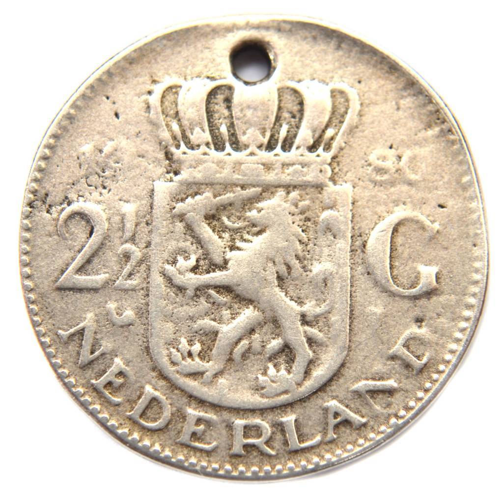 Bedel rijksdaalder metaal zilver DQ 28mm-Kraaltjes van Renate