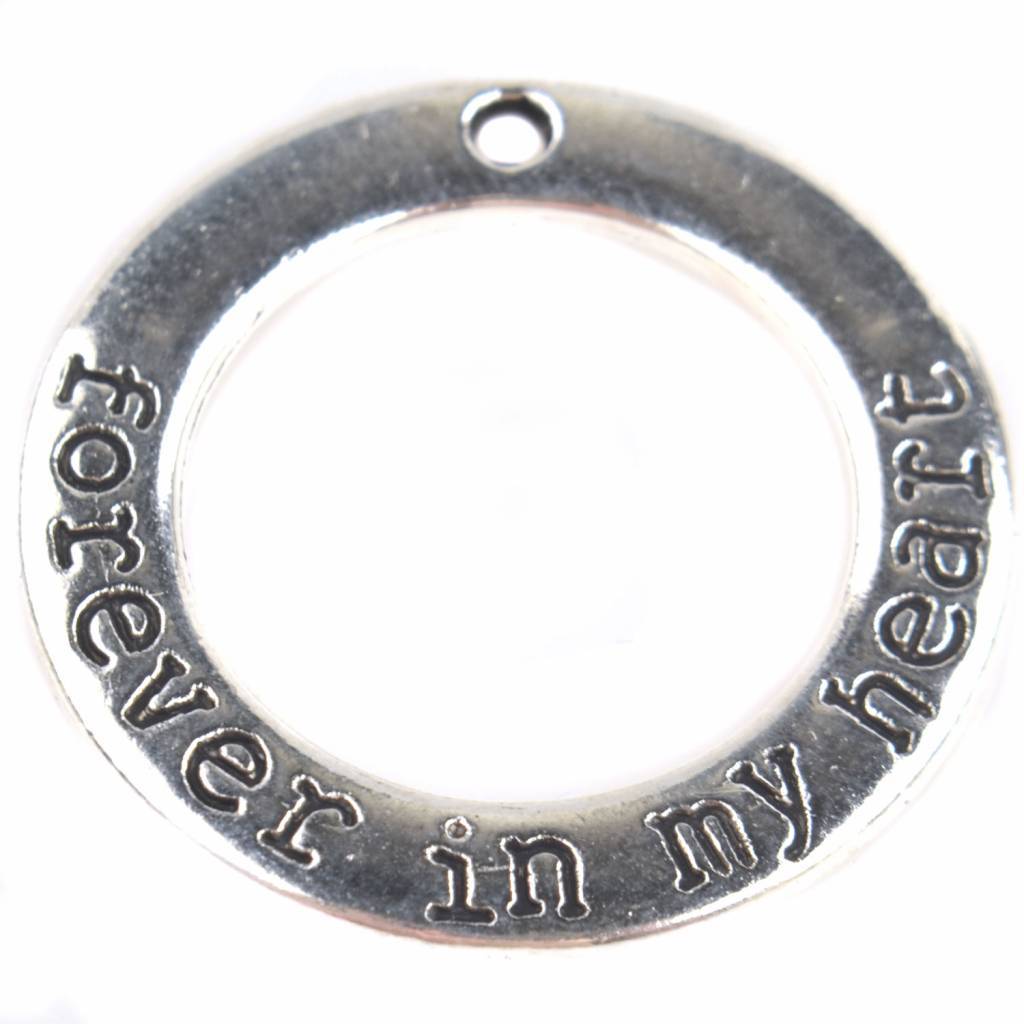 Bedel ring &#39;forever in my heart&#39; Zilver 29mm-Kraaltjes van Renate