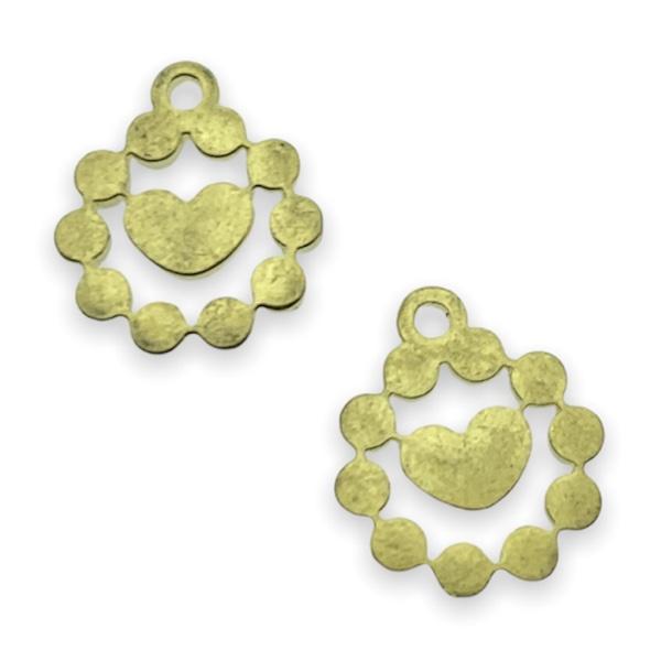 Bedel ring met hart RVS goud 10x12mm-Kraaltjes van Renate