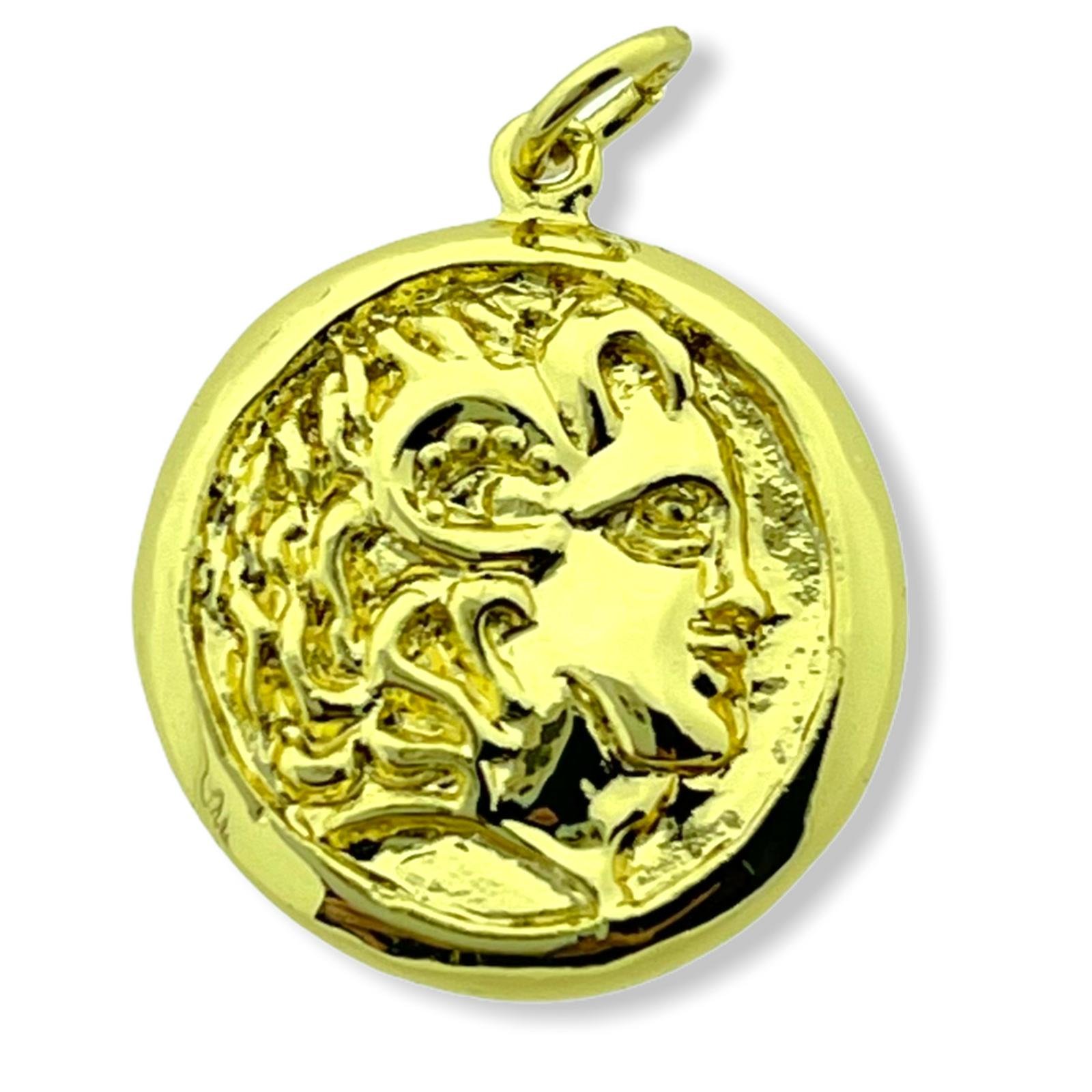 Bedel round woman Zirconia Gold plated 21x18mm-Kraaltjes van Renate
