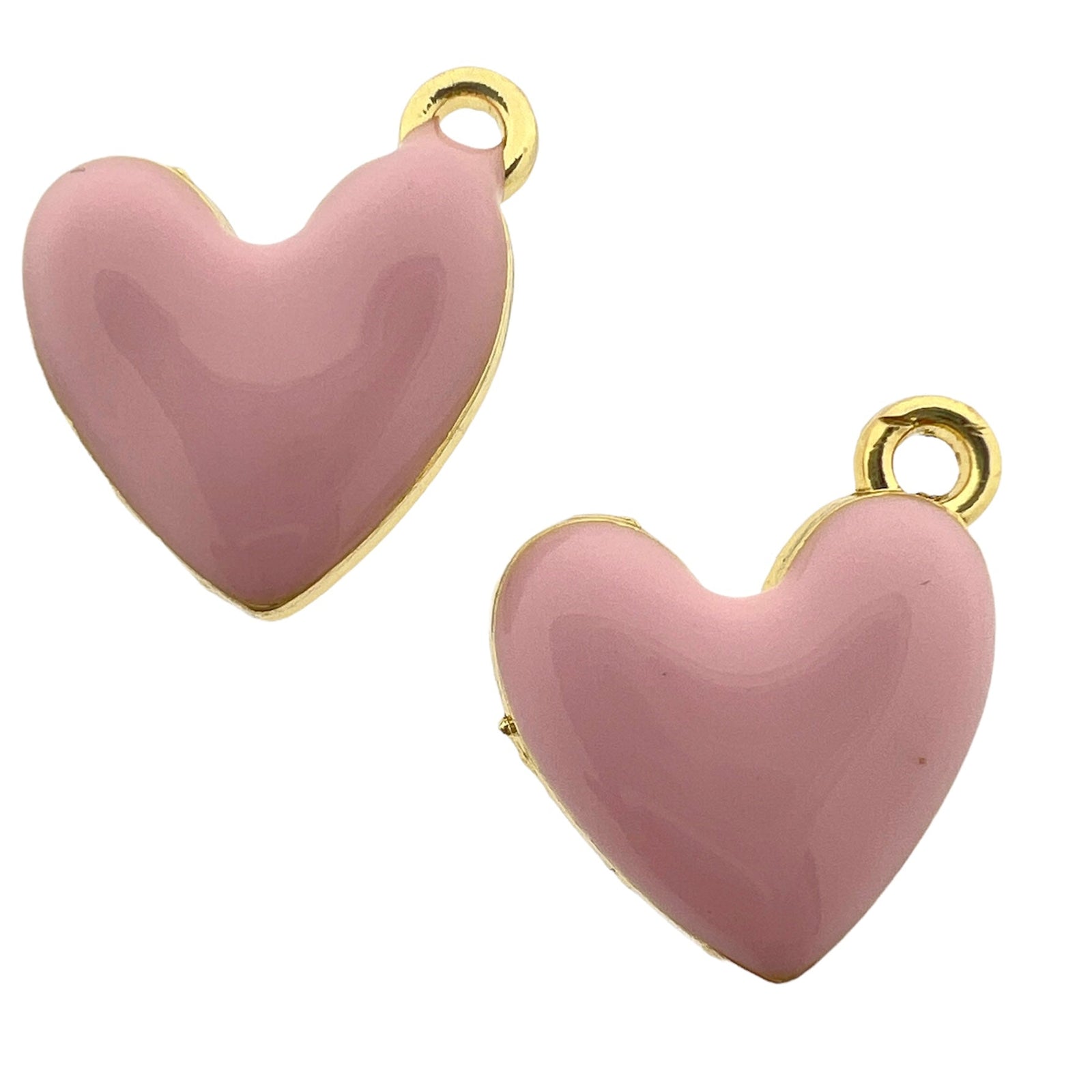 Bedel roze hartje 16x15x3mm-bedels-Kraaltjes van Renate