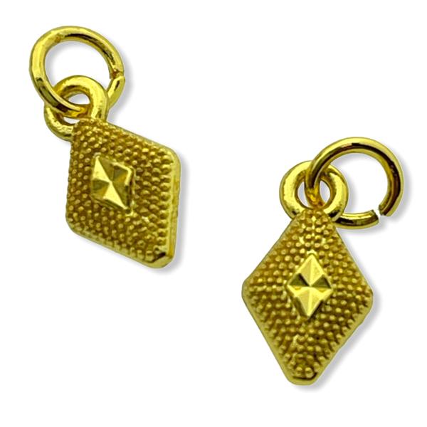 Bedel ruit Gold plated 12x7mm-Kraaltjes van Renate