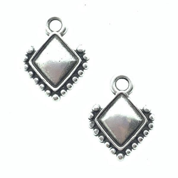 Bedel ruit mini Zilver DQ 9x12mm-Kraaltjes van Renate