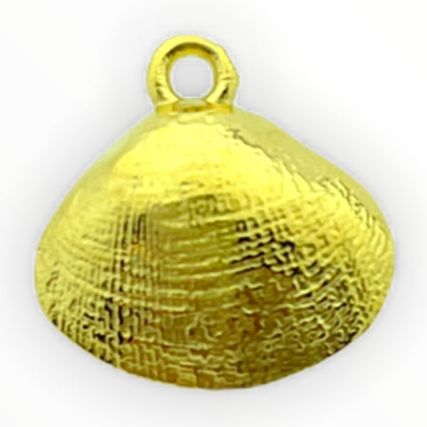 Bedel schelp Goud 24kr DQ 15x14mm-Kraaltjes van Renate
