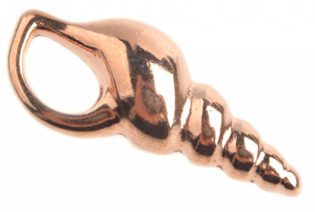 Bedel schelp Rosegoud DQ 23x10mm-Kraaltjes van Renate