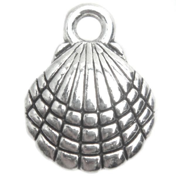 Bedel schelp Zilver 13x10mm - 5 stuks-Kraaltjes van Renate