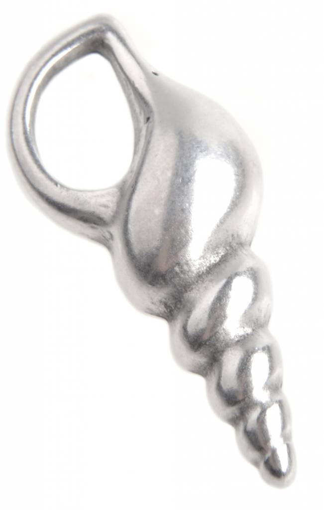 Bedel schelp Zilver DQ 23x10mm-Kraaltjes van Renate