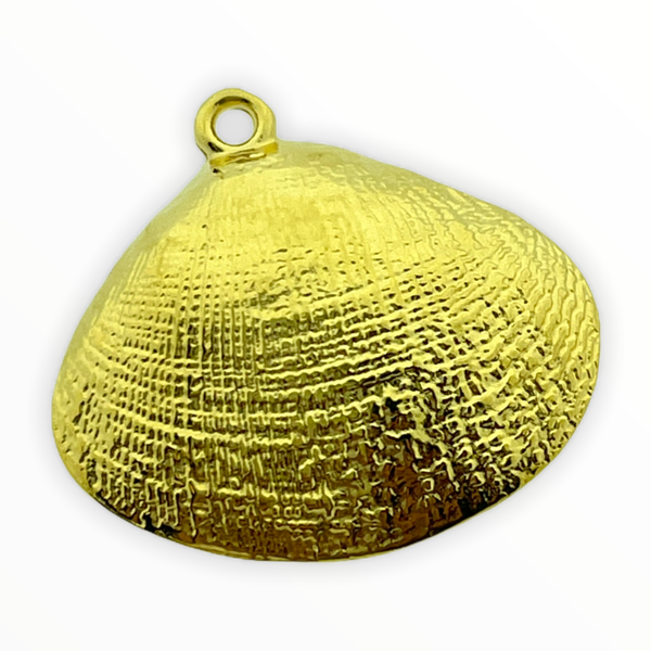 Bedel schelp groot Goud 24kr DQ 25x23mm-Kraaltjes van Renate