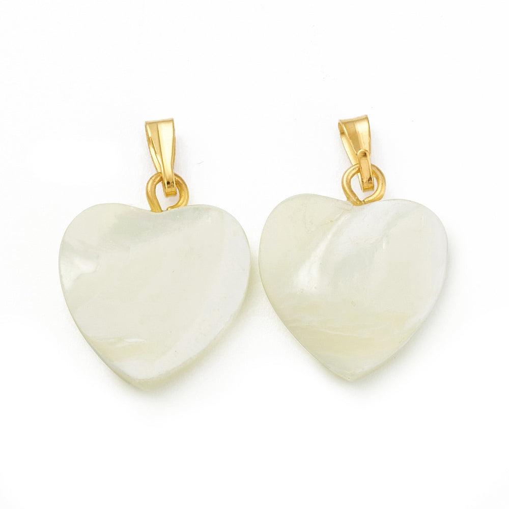 Bedel schelp hart gold plated 17mm - per stuk-bedels-Kraaltjes van Renate