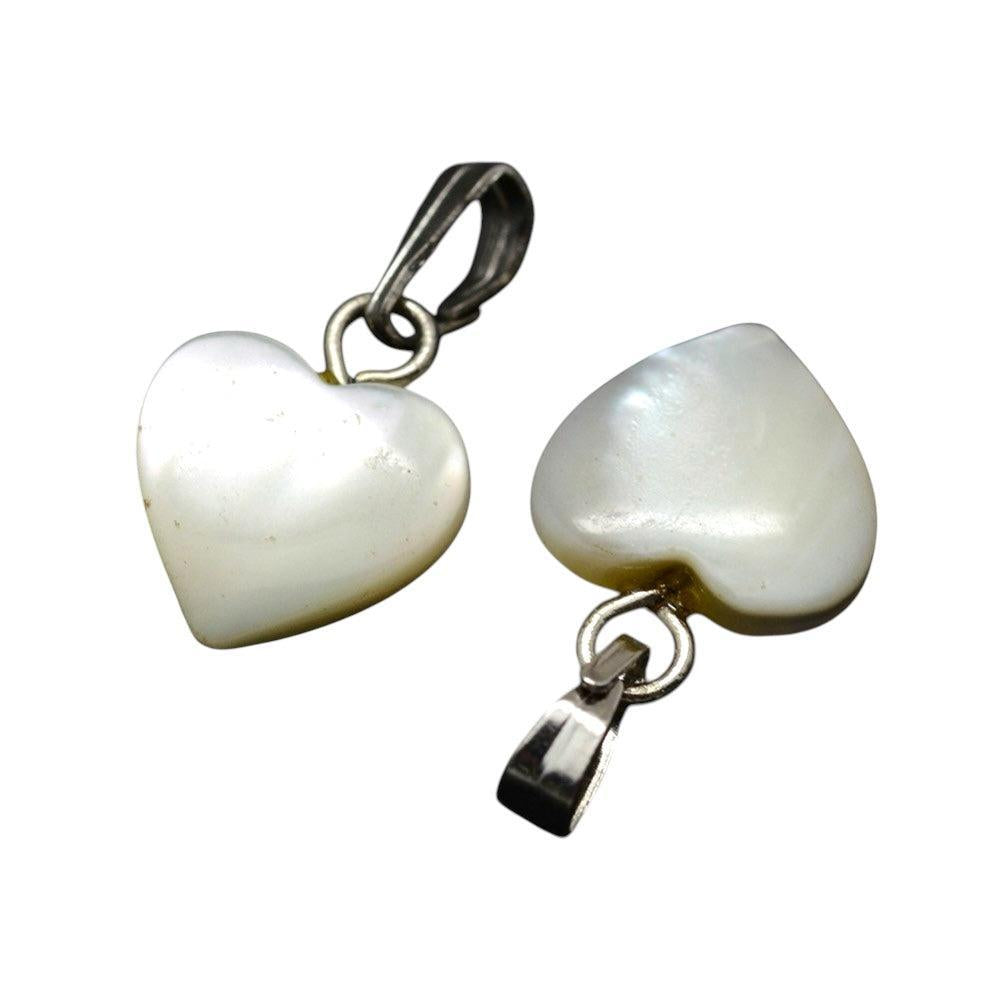 Bedel schelp hartje RVS zilver 12mm - per stuk-bedels-Kraaltjes van Renate