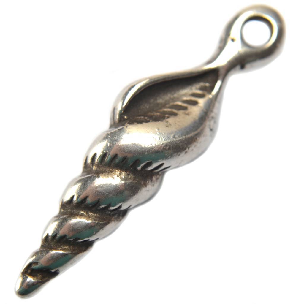Bedel schelp metaal zilver DQ 50mm-Kraaltjes van Renate