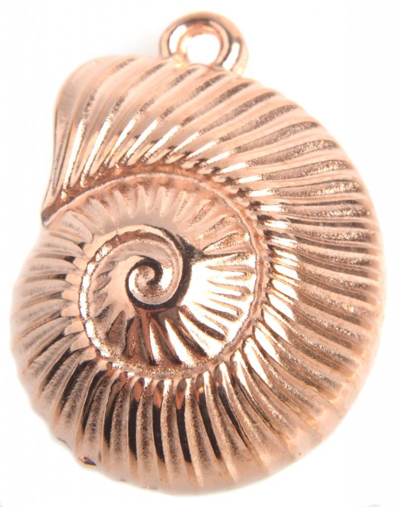 Bedel schelp nautilus Rosegoud DQ 35mm-Kraaltjes van Renate
