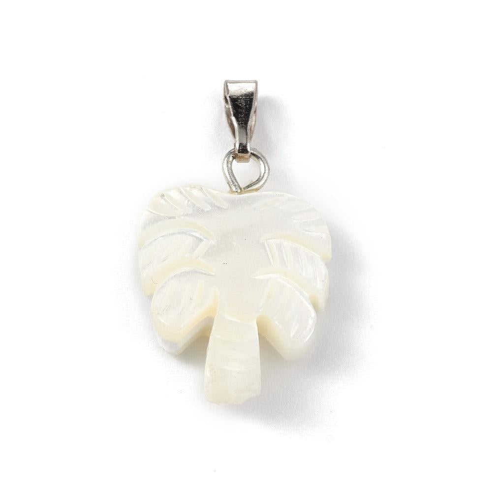 Bedel schelp palmboom zilver 18,5mm - per stuk-bedels-Kraaltjes van Renate