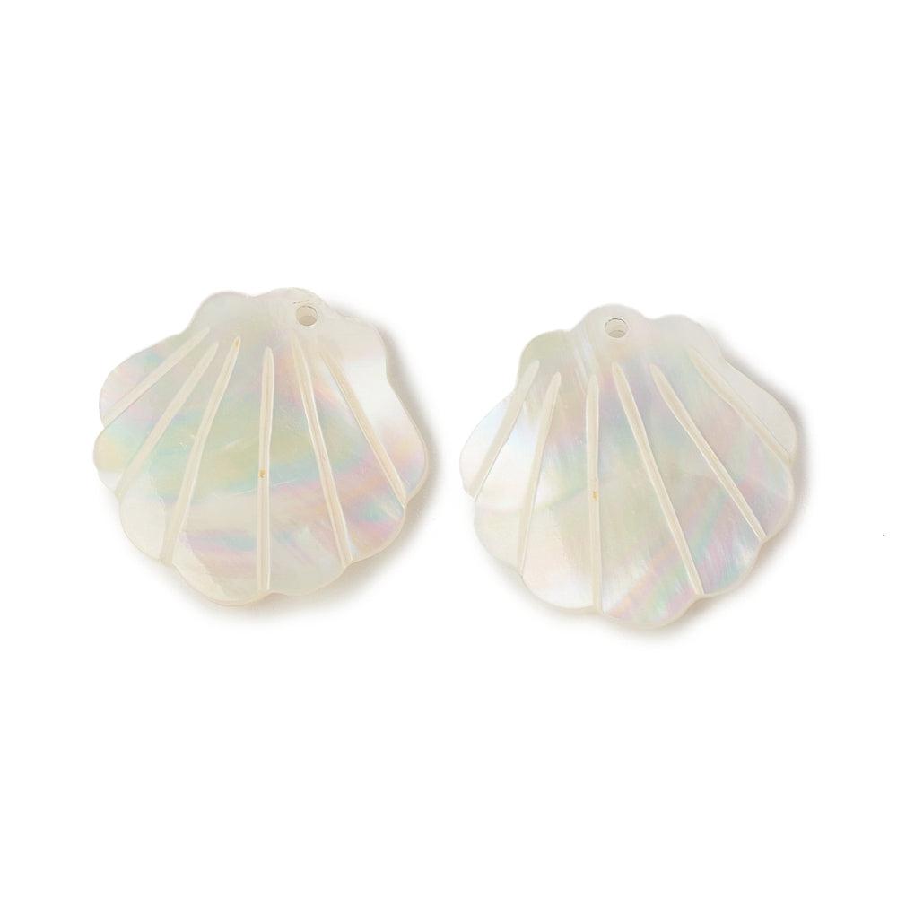 Bedel schelp parelmoer naturel 21x2mm-bedels-Kraaltjes van Renate