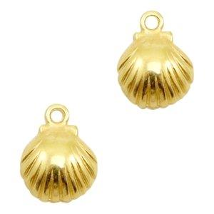 Bedel schelpje Goud DQ 11x9mm-Kraaltjes van Renate