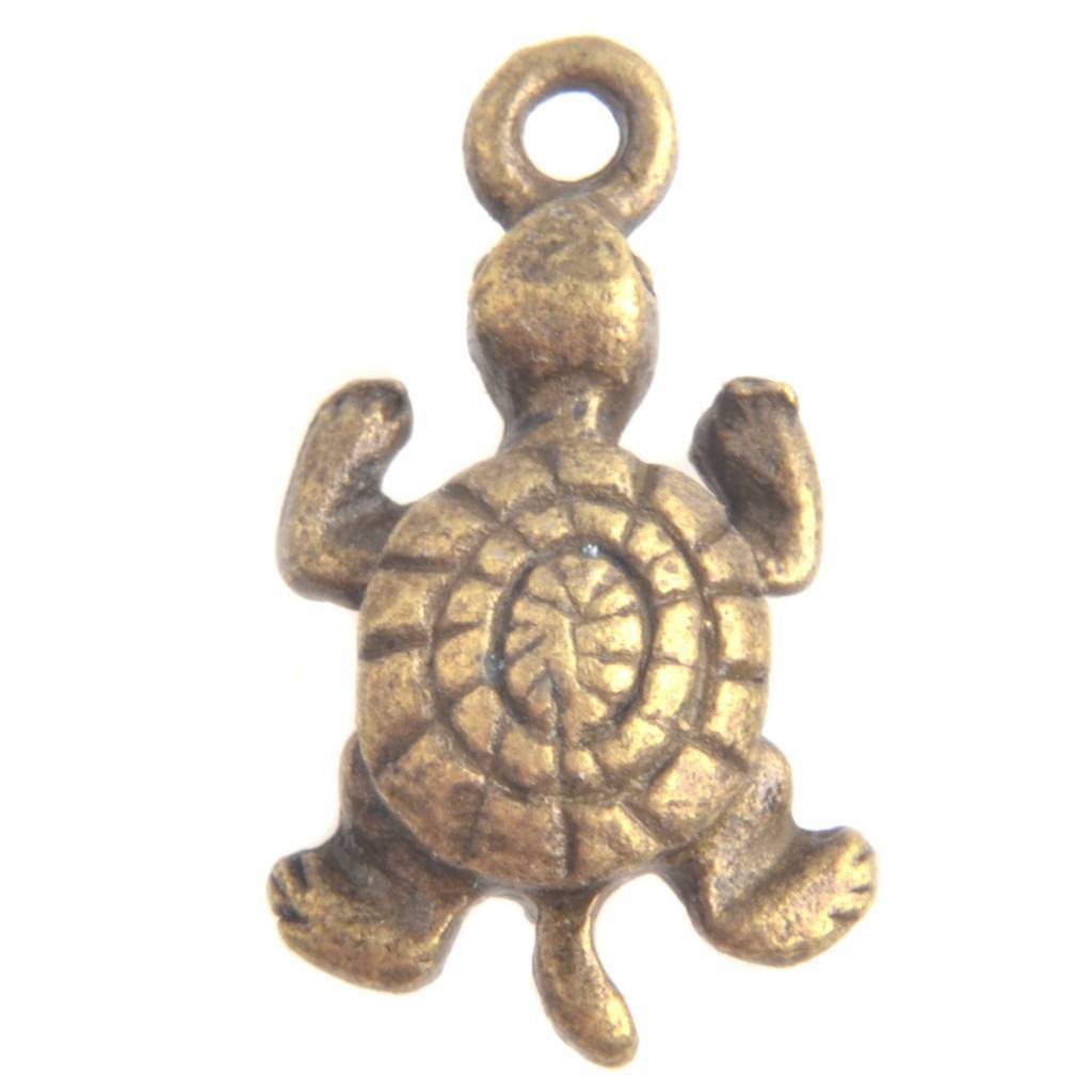 Bedel schildpad Brons 19x10mm - 4 stuks-Kraaltjes van Renate