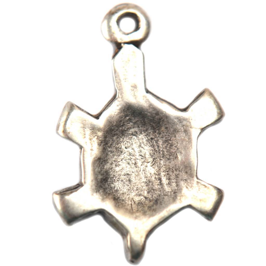 Bedel schildpad metaal zilver DQ 25mm-Kraaltjes van Renate
