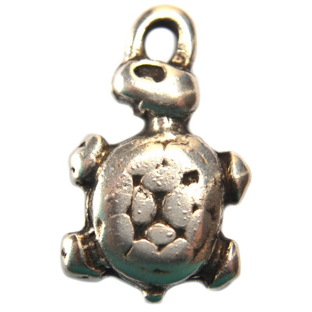 Bedel schildpad metaal zilver DQ 26mm-Kraaltjes van Renate