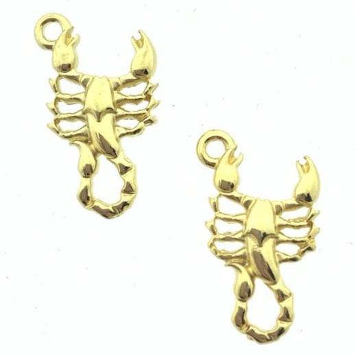 Bedel schorpioen Goud 24kr DQ 11x20mm-Kraaltjes van Renate