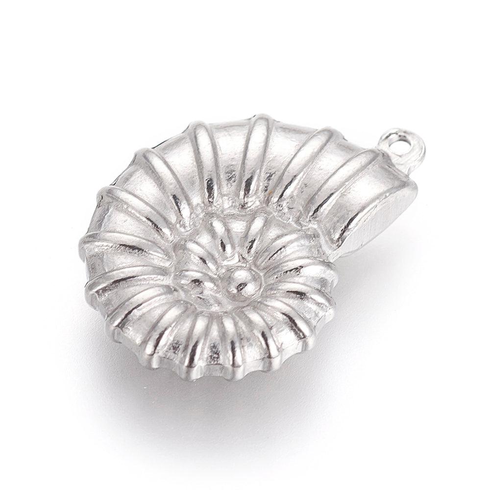 Bedel shell Stainless steel zilver 21mm-bedels-Kraaltjes van Renate