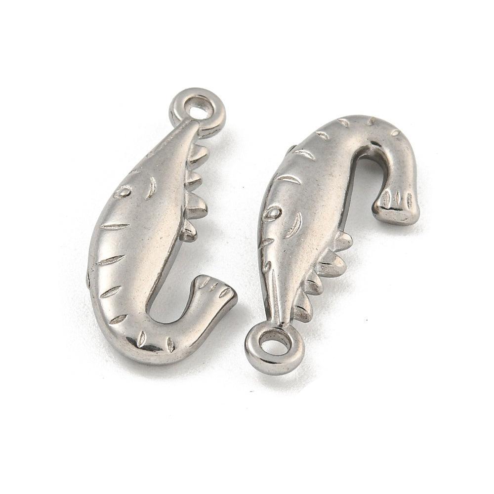 Bedel shrimp RVS Zilver 20,5mm- per stuk-bedels-Kraaltjes van Renate