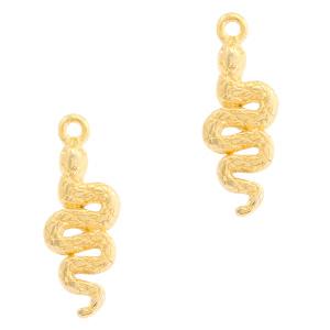 Bedel slang Goud DQ 24x9mm-Kraaltjes van Renate