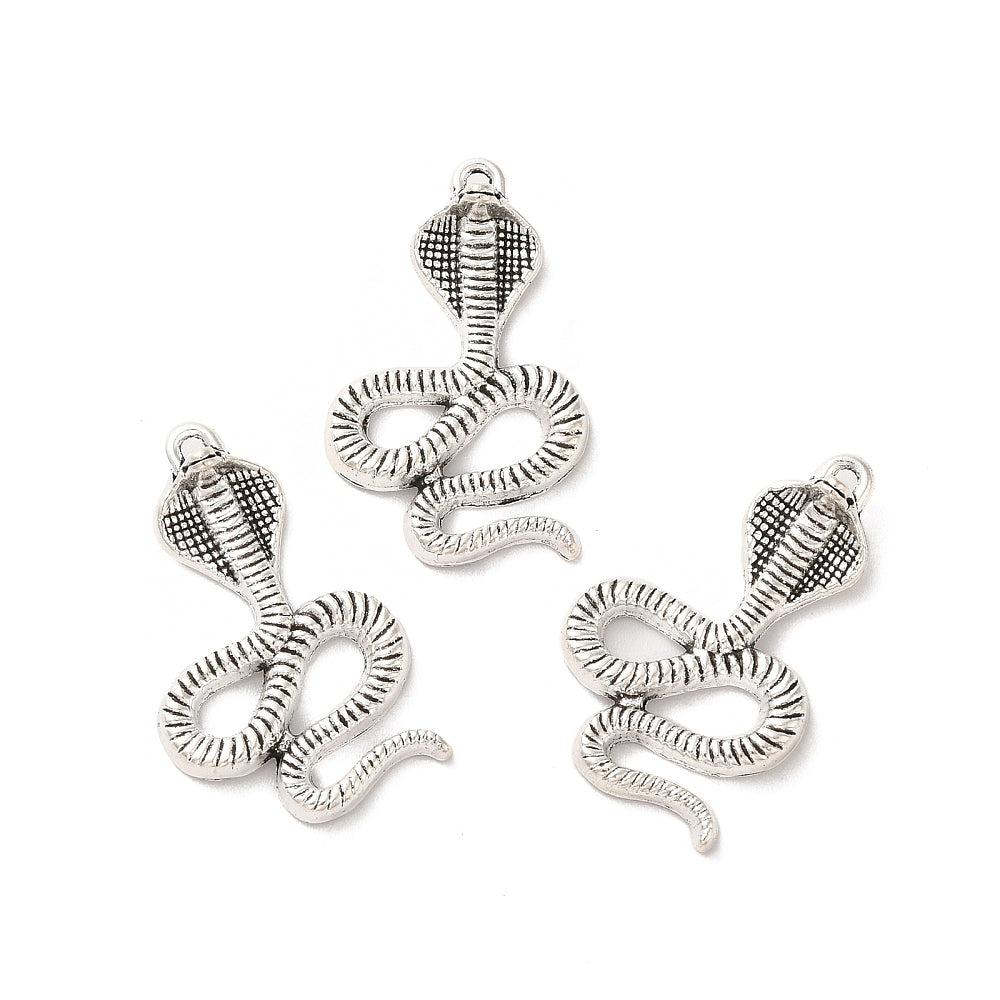 Bedel slang zilver 27x17mm-bedels-Kraaltjes van Renate