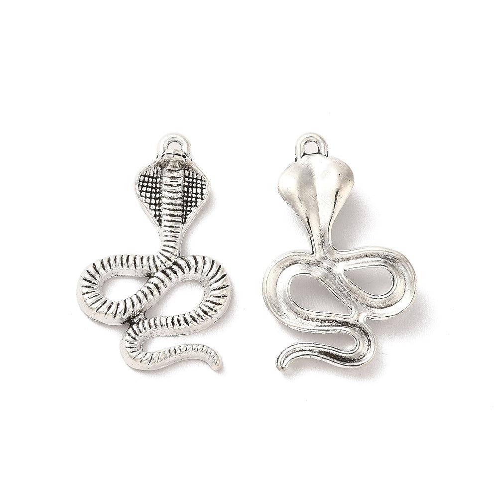 Bedel slang zilver 27x17mm-bedels-Kraaltjes van Renate