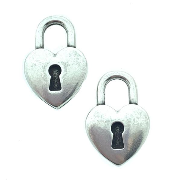 Bedel slot hart Zilver DQ 13x18mm-Kraaltjes van Renate