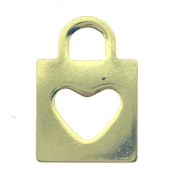 Bedel slot hart goud Stainless Steel 16x12mm-Kraaltjes van Renate