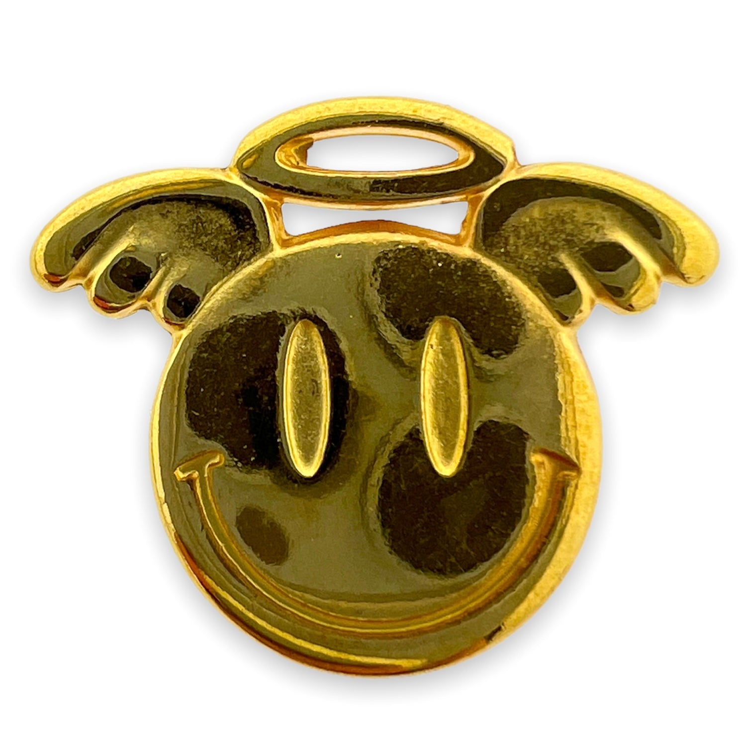 Bedel smiley angel Goud 24K DQ 19x15mm-bedels-Kraaltjes van Renate