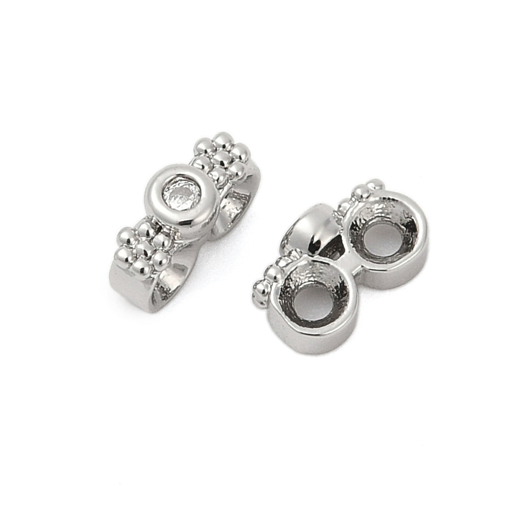 Bedel spacer bar zirconia RVS zilver 2,5mm - per stuk-bedels-Kraaltjes van Renate