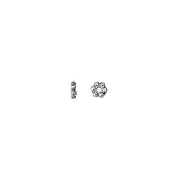 Bedel spacer bead RVS zilver 3mm - per 14 stuks-bedels-Kraaltjes van Renate
