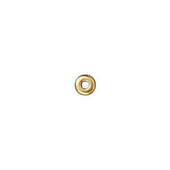 Bedel spacerkraal glad RVS 24K goud 4mm- per stuk-Kralen-Kraaltjes van Renate