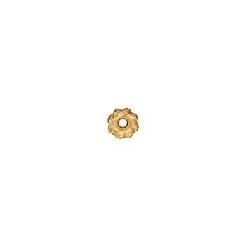 Bedel spacerkraal twisted RVS 24K goud 4mm- per stuk-Kralen-Kraaltjes van Renate