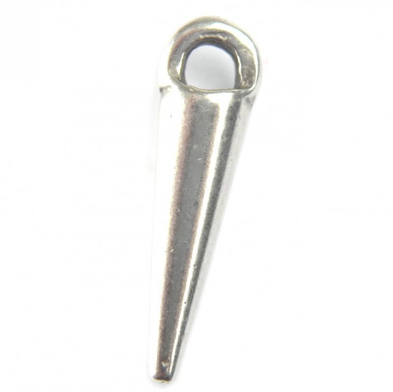 Bedel spike metaal zilver DQ 17x5mm-Kraaltjes van Renate