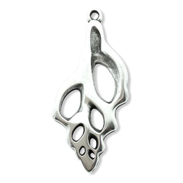 Bedel spiraal schelp Zilver DQ 33x14mm-Kraaltjes van Renate