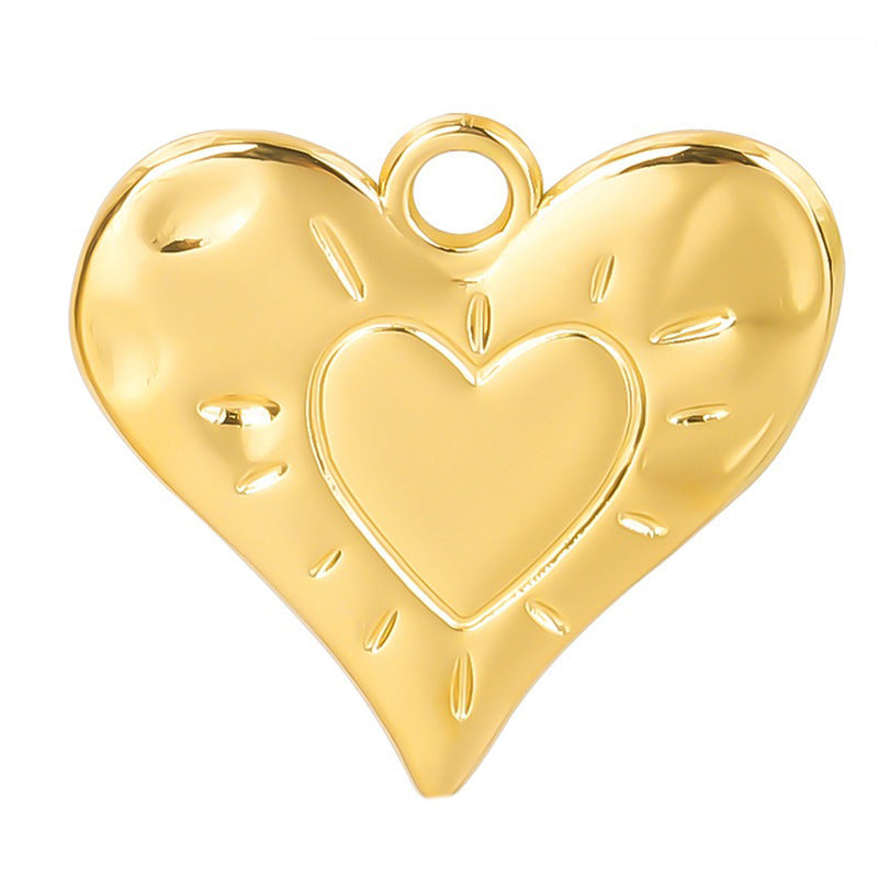 Bedel stainless steel hart goud 24x25mm-bedels-Kraaltjes van Renate