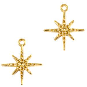 Bedel ster Goud DQ 21x18mm - per stuk-bedels-Kraaltjes van Renate