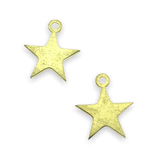 Bedel ster RVS goud 12x11mm-Kraaltjes van Renate