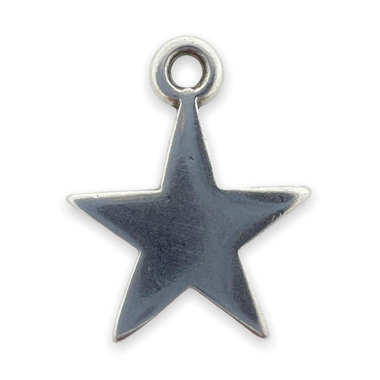 Bedel ster Zilver DQ 14x11mm-bedels-Kraaltjes van Renate